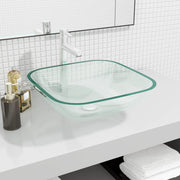 Sink 42X42X14 Cm Glass Transparent Clear