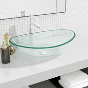 Wasbak 54,5x35x15,5 cm gehard glas zwart