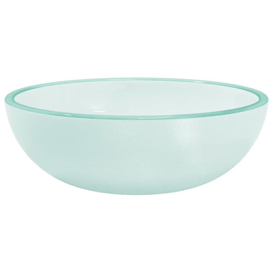 Wasbak 35x12 cm gehard glas mat 35 x 12 cm Mat
