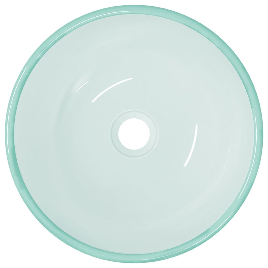 Wasbak 35x12 cm gehard glas mat 35 x 12 cm Mat