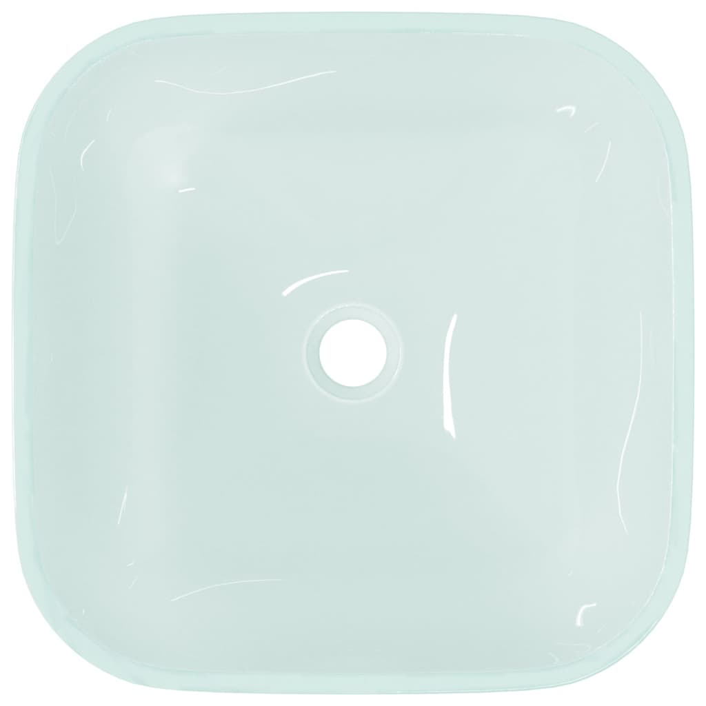 Wasbak 42X42X14 Cm Glas Mat