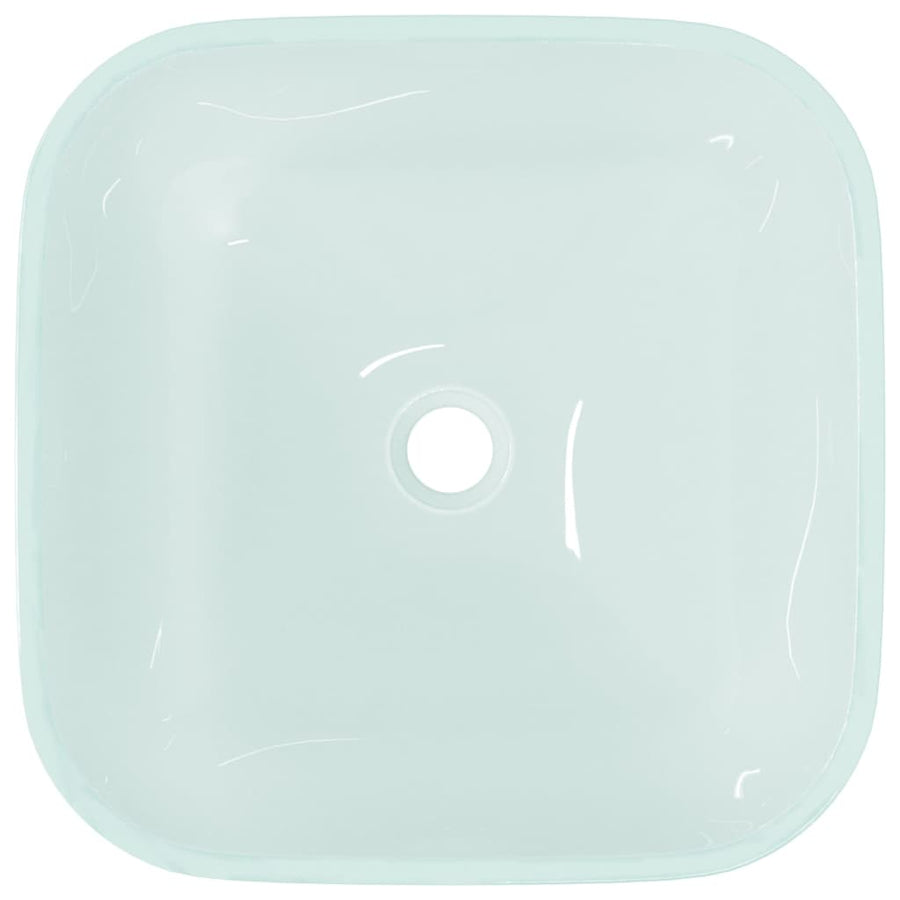 Wasbak 42X42X14 Cm Glas Mat