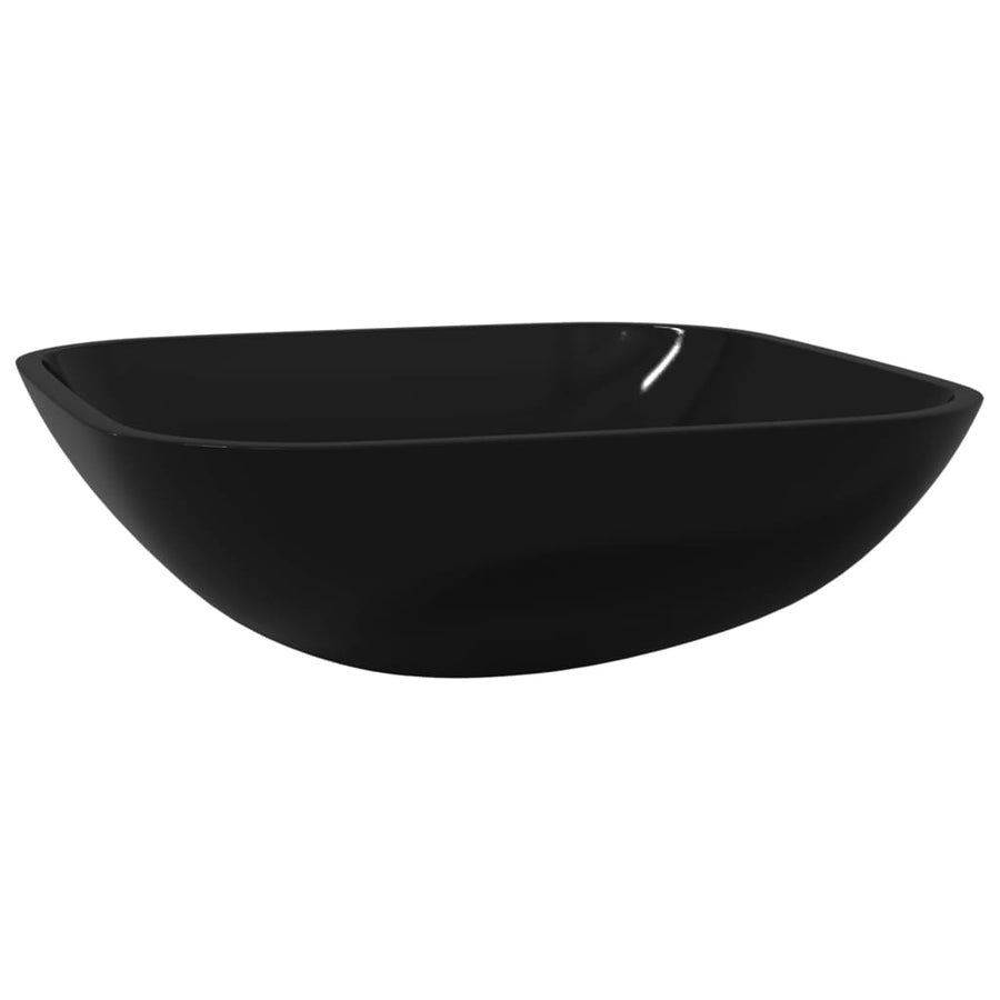 Wasbak 42X42X14 Cm Glas Zwart