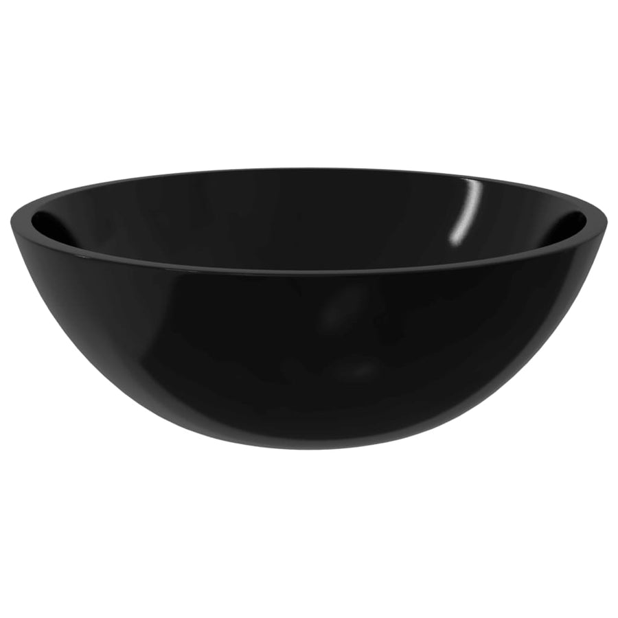 Wasbak 50X37X14 Cm Glas Zwart
