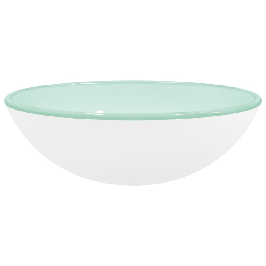 Wasbak 42X14 Cm Gehard Glas Wit