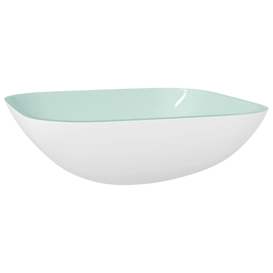 Wasbak 42X42X14 Cm Glas Wit