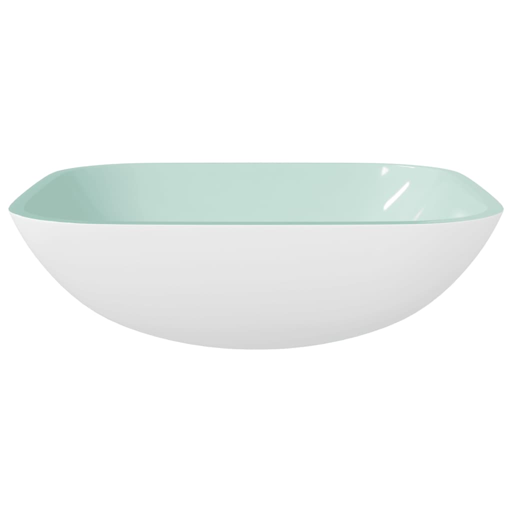 Wasbak 42X42X14 Cm Glas Wit