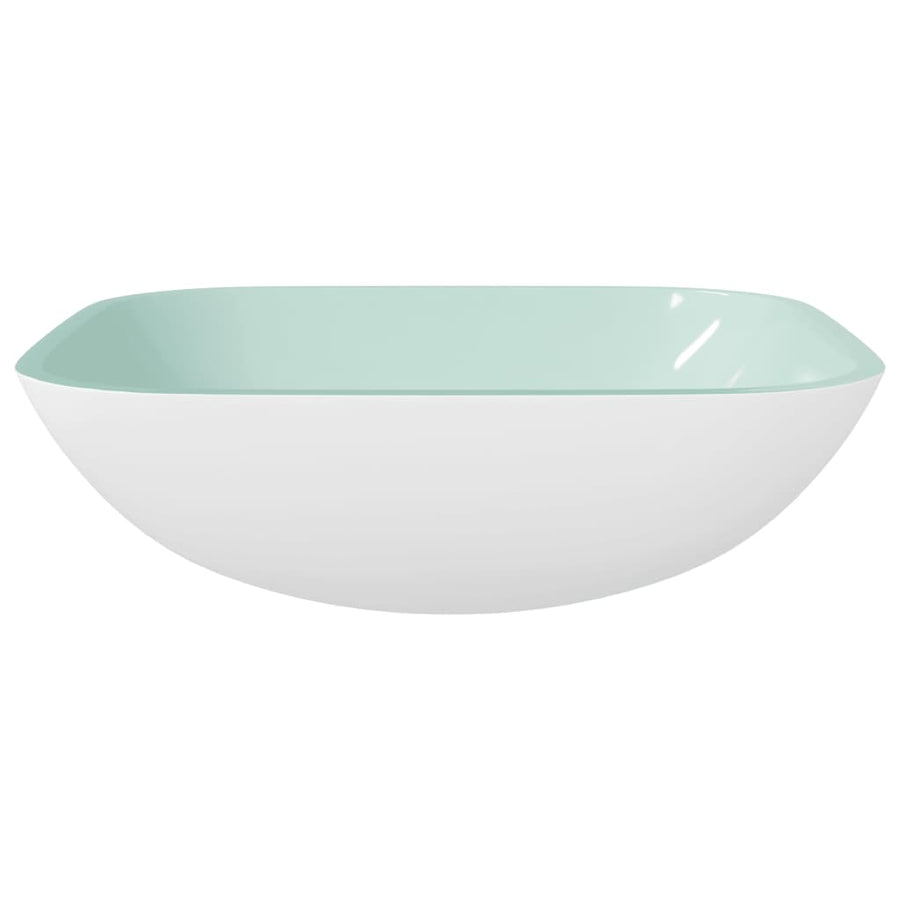 Wasbak 42X42X14 Cm Glas Wit