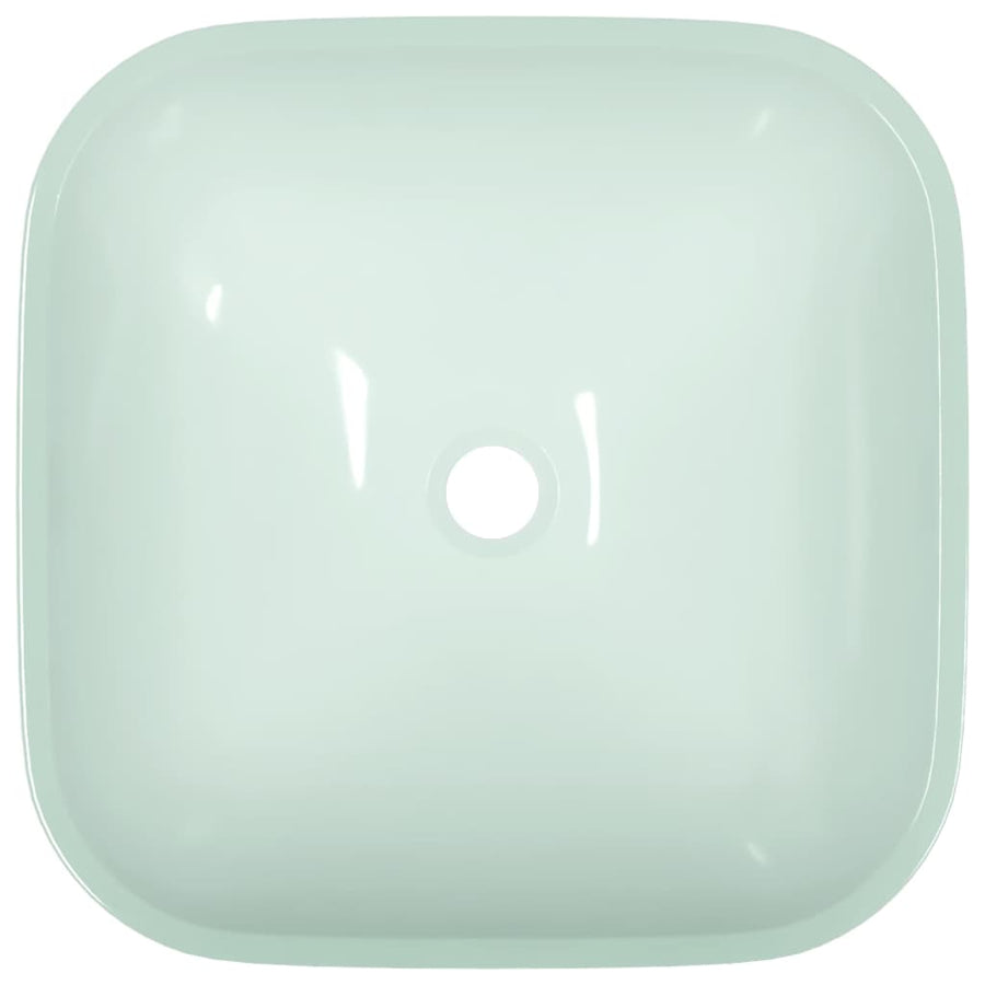 Wasbak 42X42X14 Cm Glas Wit
