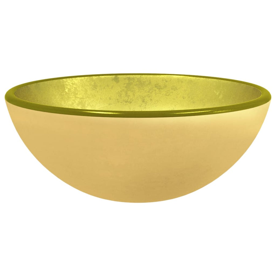 Wasbak 30x12 cm gehard glas goudkleurig 30 x 12 cm Goud