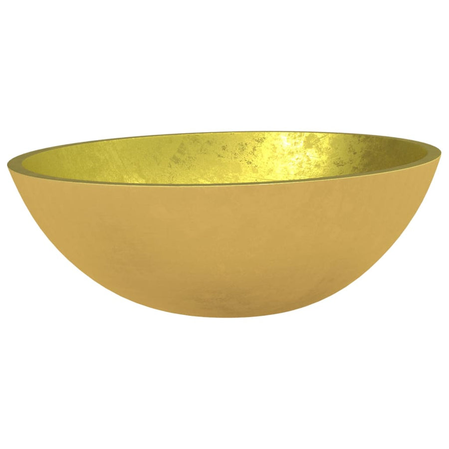 Wasbak 50X37X14 Cm Glas Kleurig Goud