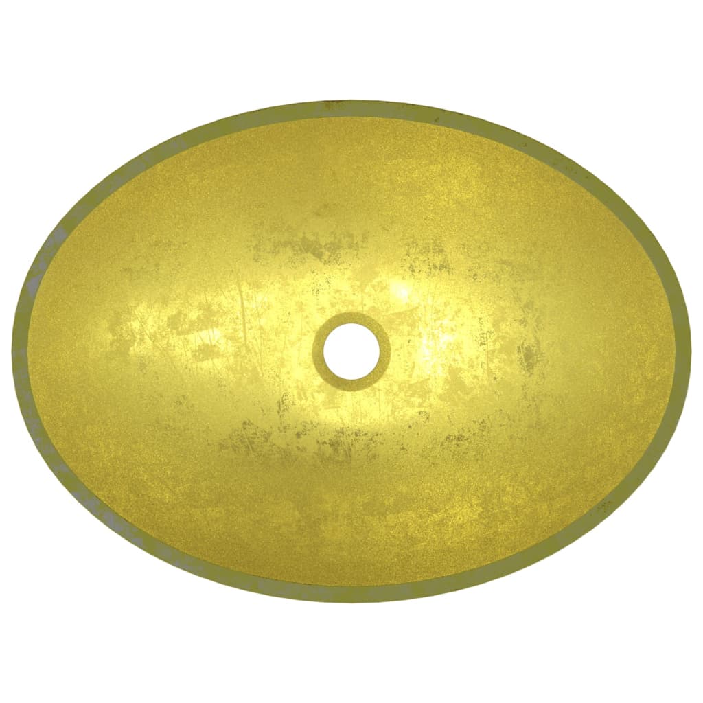 Wasbak 50X37X14 Cm Glas Kleurig Goud