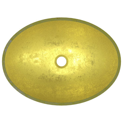 Wasbak 50X37X14 Cm Glas Kleurig Goud