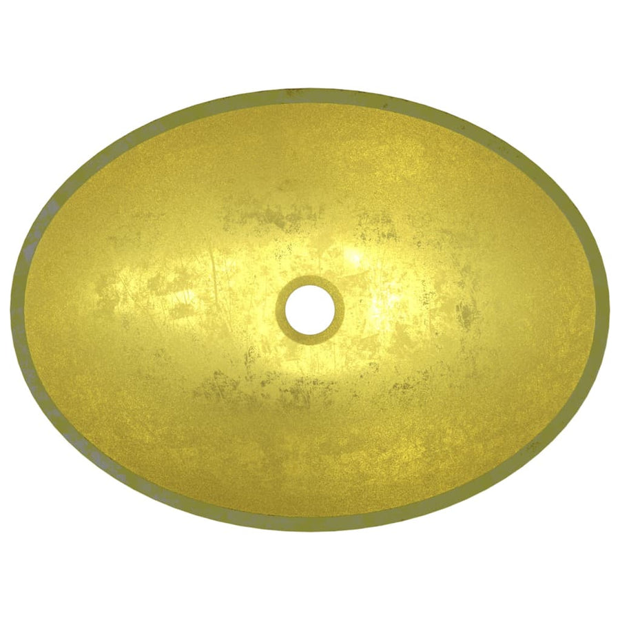 Wasbak 50X37X14 Cm Glas Kleurig Goud