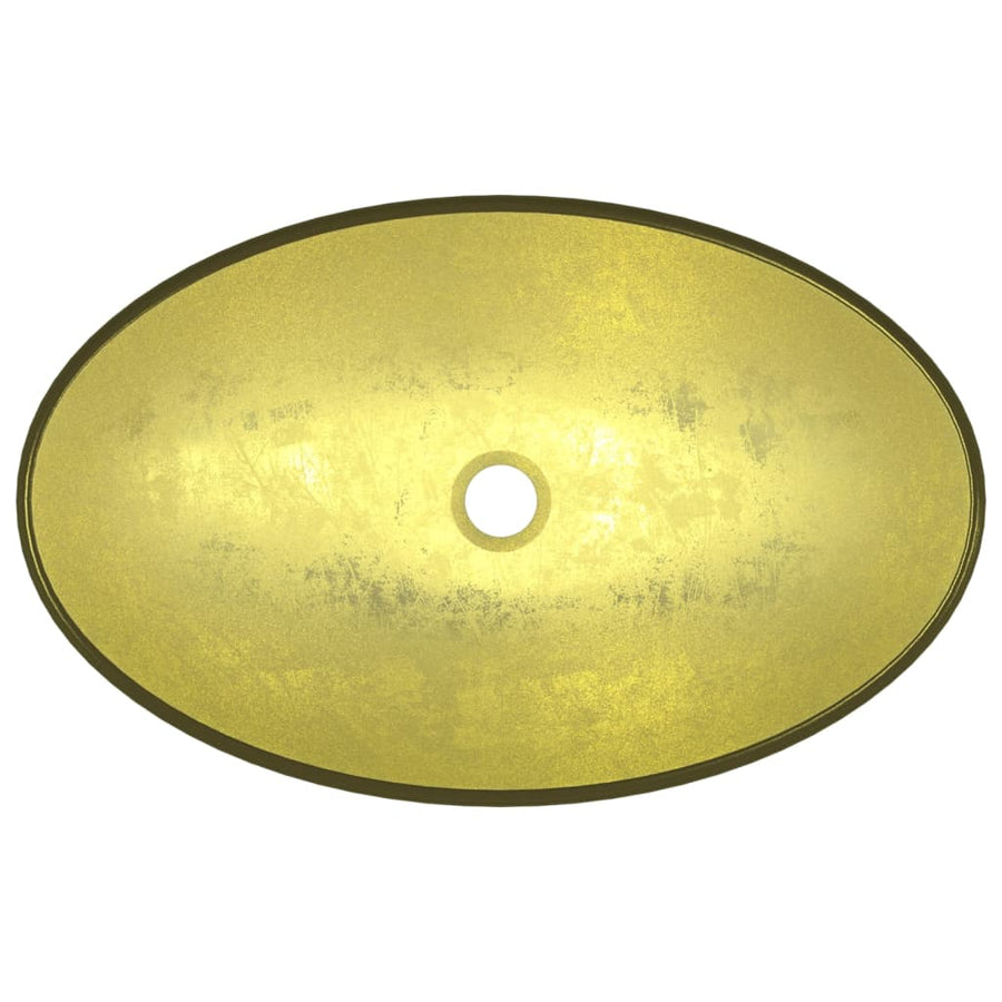 Wasbak 54,5X35X15,5 Cm Gehard Glas Goudkleurig