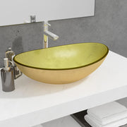 Wasbak 54,5x35x15,5 cm gehard glas goud