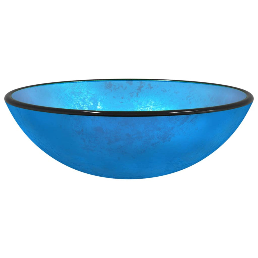 Wasbak 42x14 cm gehard glas blauw 42 x 14 cm Blauw