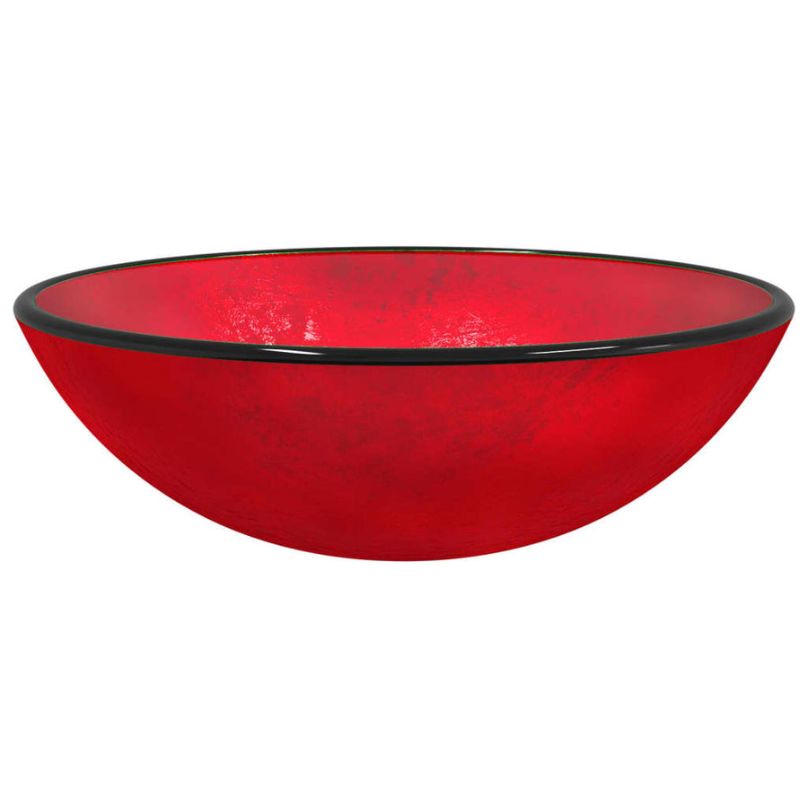 Wasbak 42X14 Cm Gehard Glas Rood