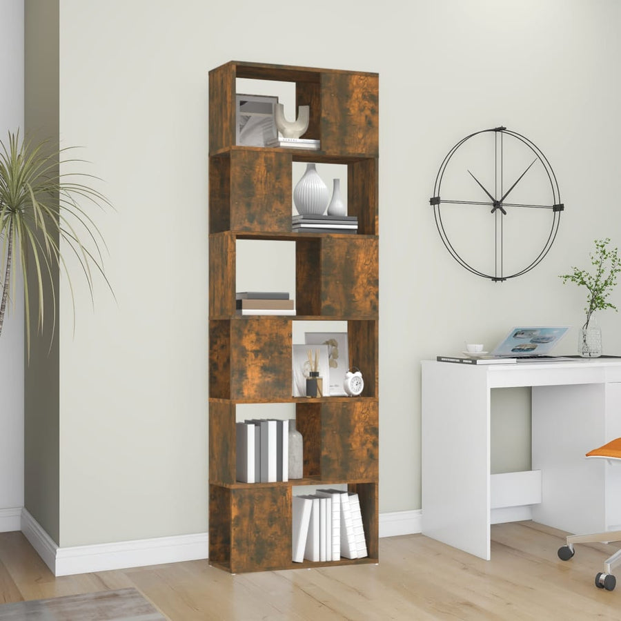 Boekenkast/Kamerscherm 60X24X86 Cm Kleurig Gerookt eiken