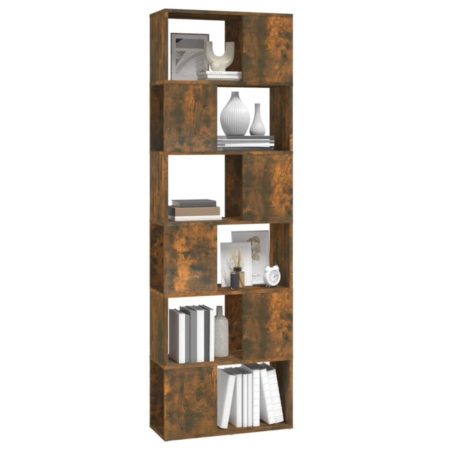 Boekenkast/Kamerscherm 60X24X86 Cm Kleurig Gerookt eiken