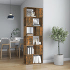 Bookcase/room divider 60x24x186 cm smoked oak colour