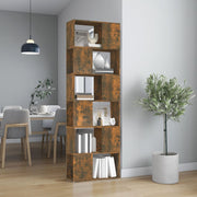 Boekenkast kamerscherm 60x24x186 cm gerookt eiken