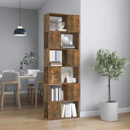 Boekenkast/Kamerscherm 60X24X86 Cm Kleurig Gerookt eiken