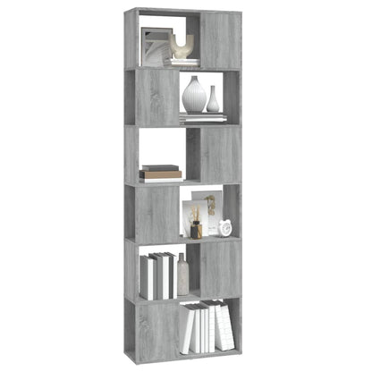 Boekenkast/Kamerscherm 60X24X86 Cm Eiken Grijs sonoma