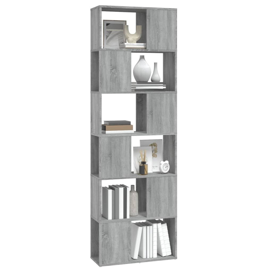 Boekenkast/Kamerscherm 60X24X86 Cm Eiken Grijs sonoma