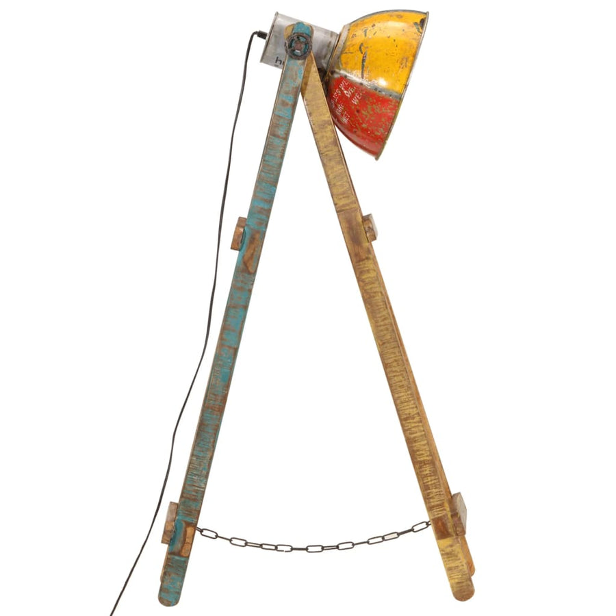Vloerlamp E27 Massief Mangohout Meerkleurig Multikleur