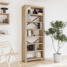 Boekenkast Met 7 Schappen 80X30X200 Cm Massief Acaciahout