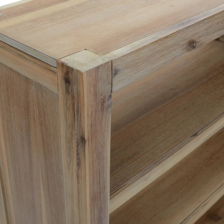 Boekenkast met 6 schappen 80x30x170 cm massief acaciahout