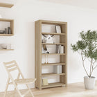 Bookcase with 6 shelves 80x30x170 cm solid acacia wood