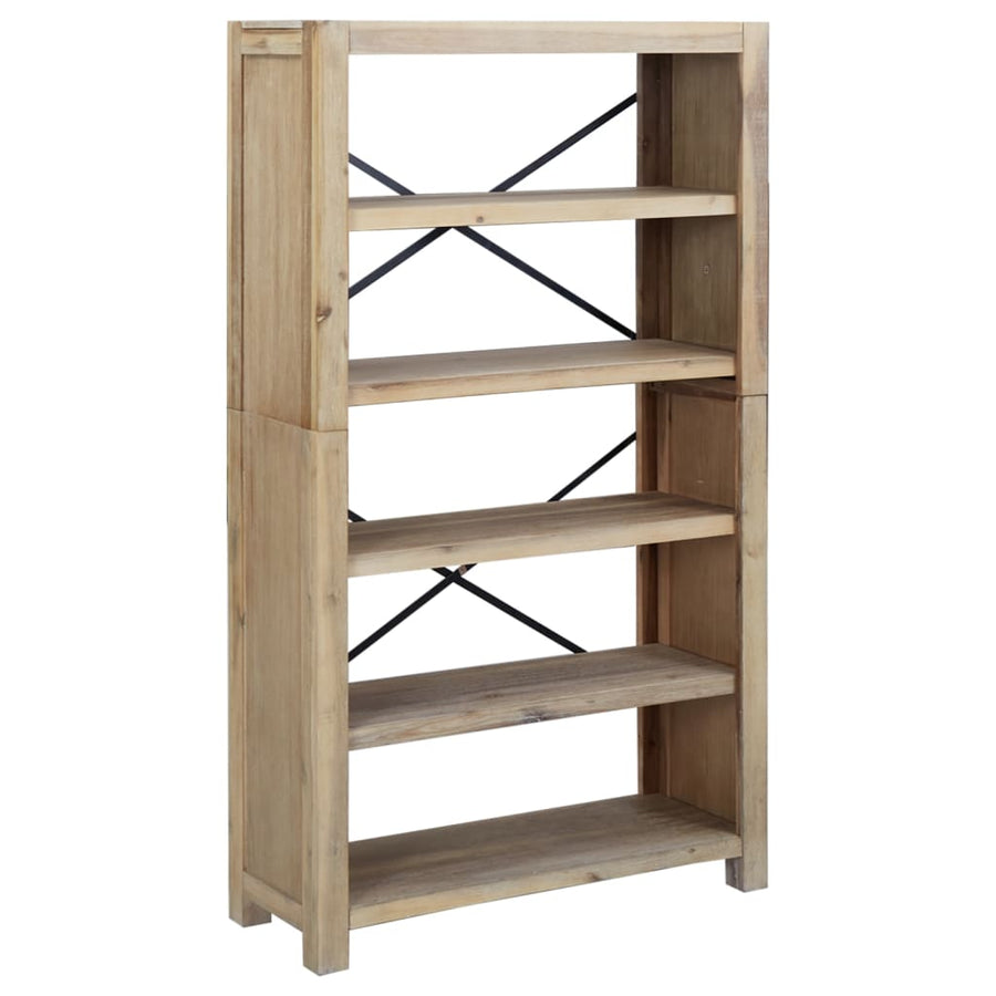 Boekenkast Met 5 Schappen 80X30X Massief Acaciahout 140 cm
