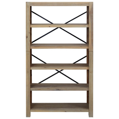 Boekenkast Met 5 Schappen 80X30X Massief Acaciahout 140 cm