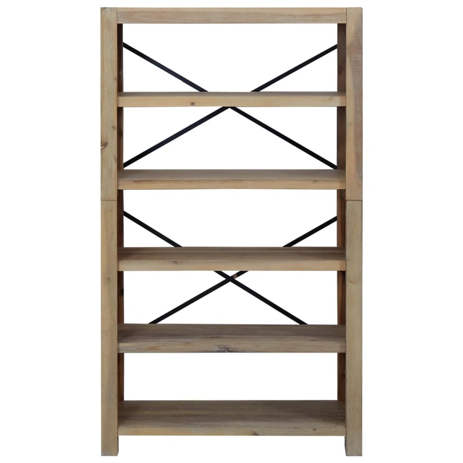 Boekenkast Met 5 Schappen 80X30X Massief Acaciahout 140 cm