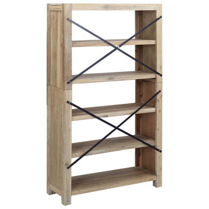 Boekenkast Met 5 Schappen 80X30X Massief Acaciahout 140 cm