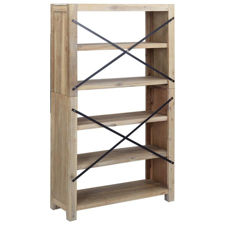 Boekenkast Met 5 Schappen 80X30X Massief Acaciahout 140 cm