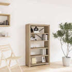 Bookcase With 5 Shelves 80x30x Solid Acacia Wood 140 cm