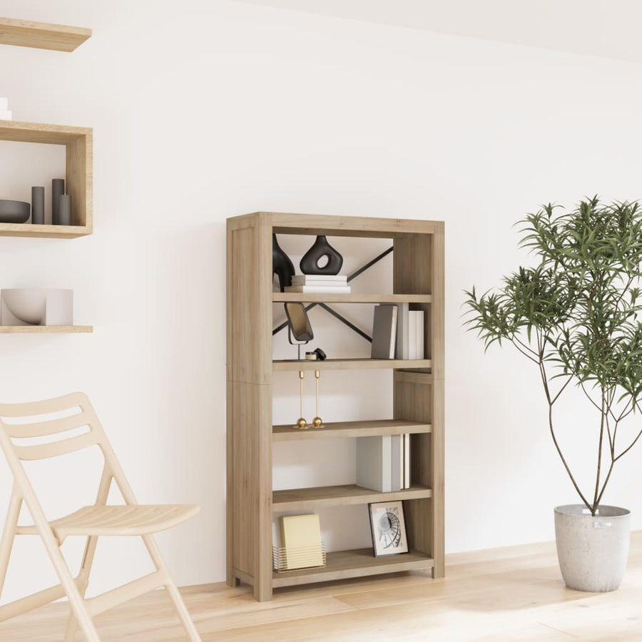 Boekenkast Met 5 Schappen 80X30X Massief Acaciahout 140 cm