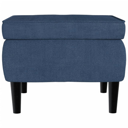 Fauteuil Met Voetenbank Fluweel Blauw Met voetensteun
