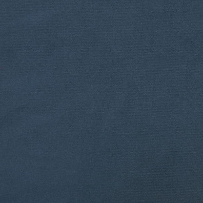 Fauteuil Met Voetenbank Fluweel Blauw Met voetensteun