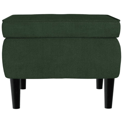 Fauteuil met voetenbank fluweel donkergroen