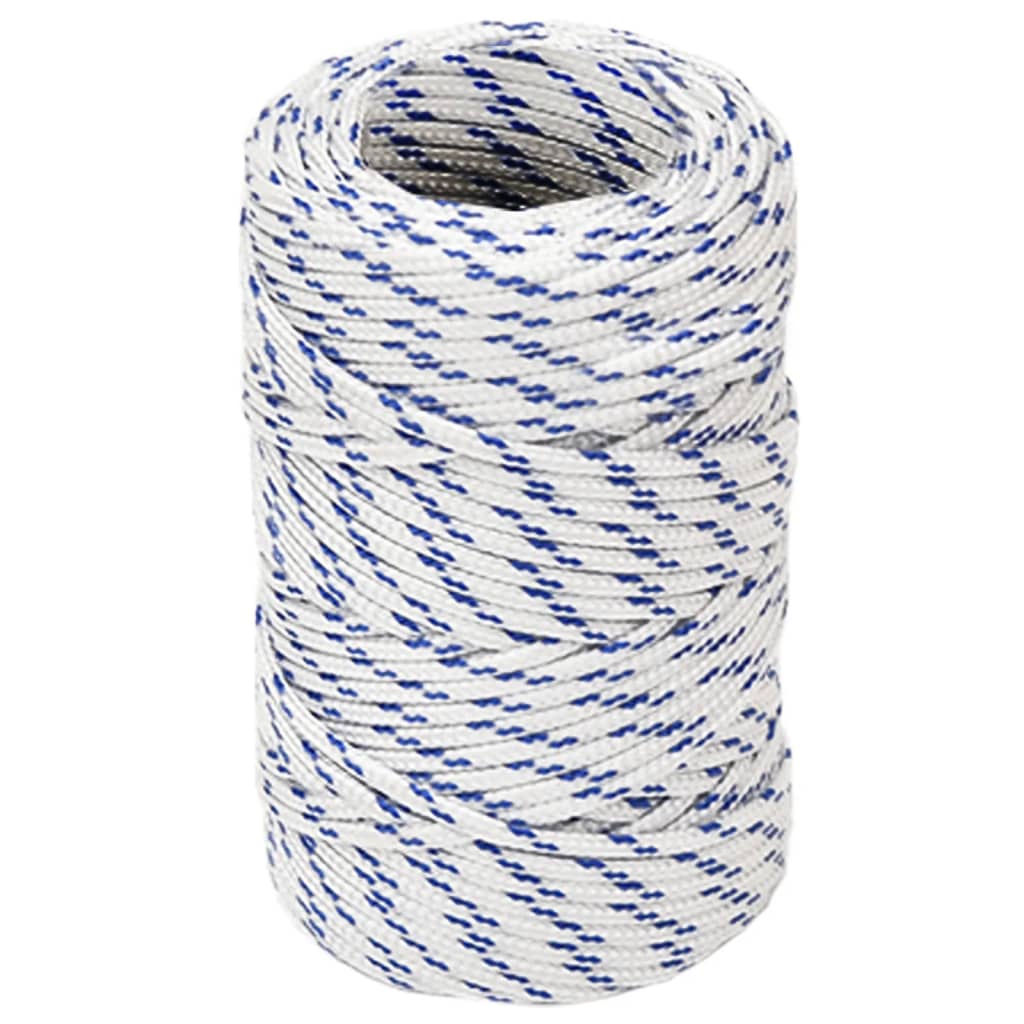 Boottouw Polypropeen Wit En Blauw 2 mm 25 m