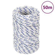 Boot Touw 2 Mm 50 M Polypropyleen Wit Wit en blauw