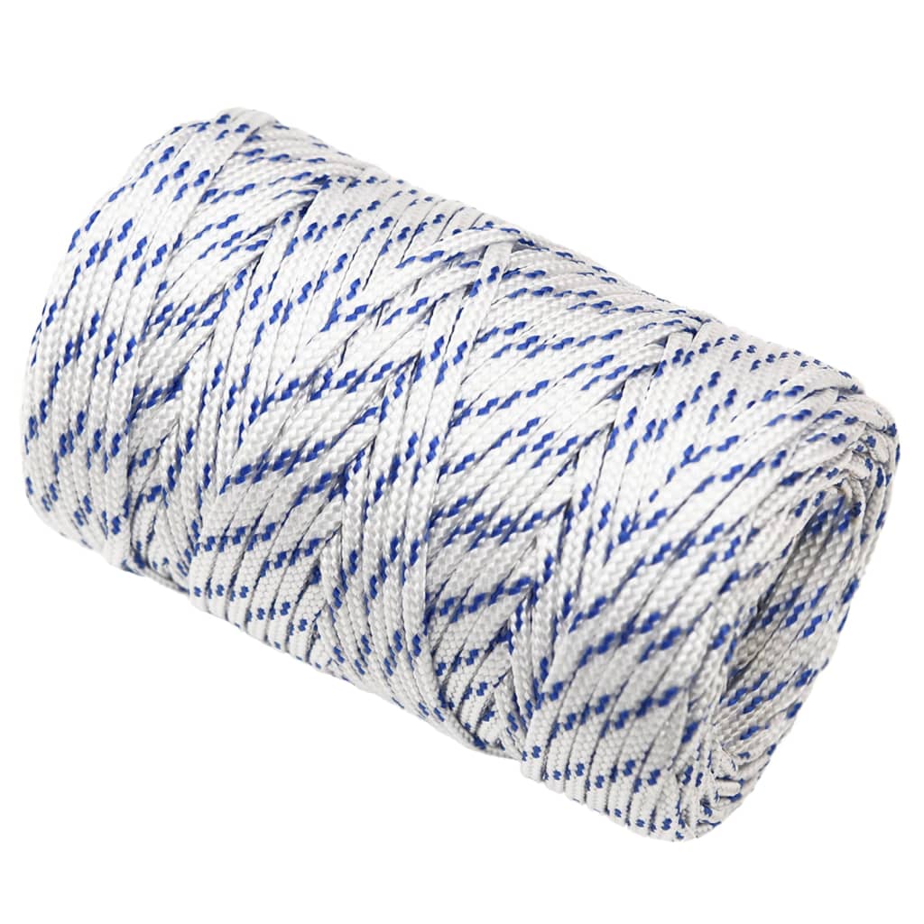 Boot Touw 2 Mm 50 M Polypropyleen Wit Wit en blauw