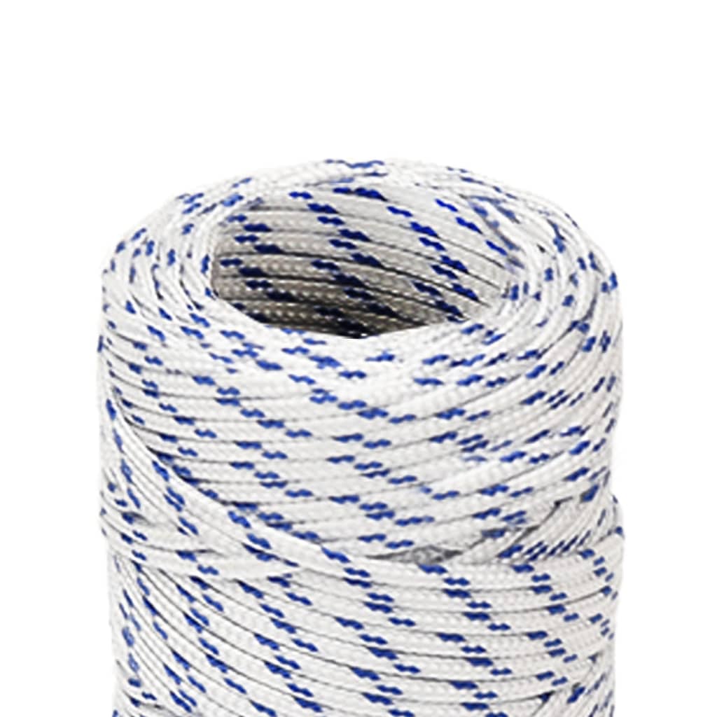 Boot Touw 2 Mm 50 M Polypropyleen Wit Wit en blauw