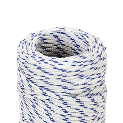 Boot Touw 2 Mm 50 M Polypropyleen Wit Wit en blauw