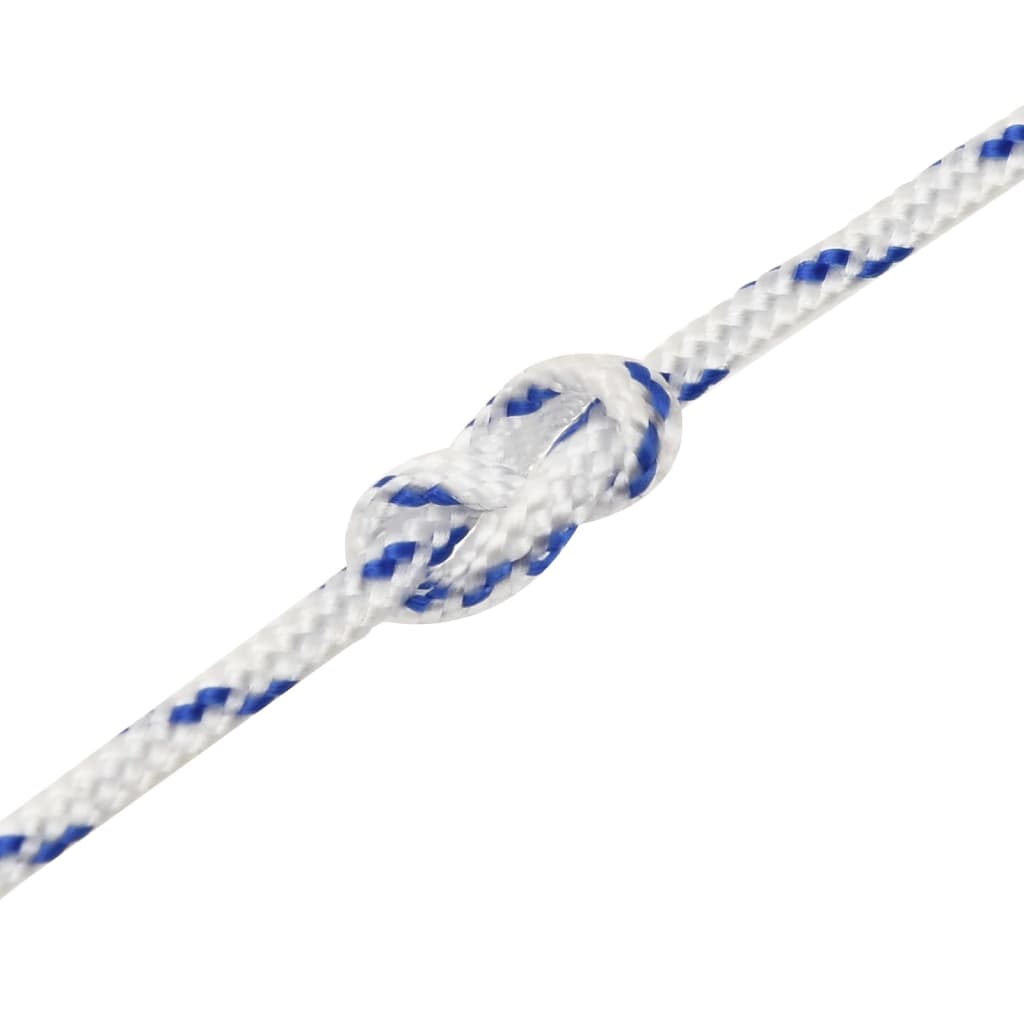 Boot Touw 2 Mm 50 M Polypropyleen Wit Wit en blauw