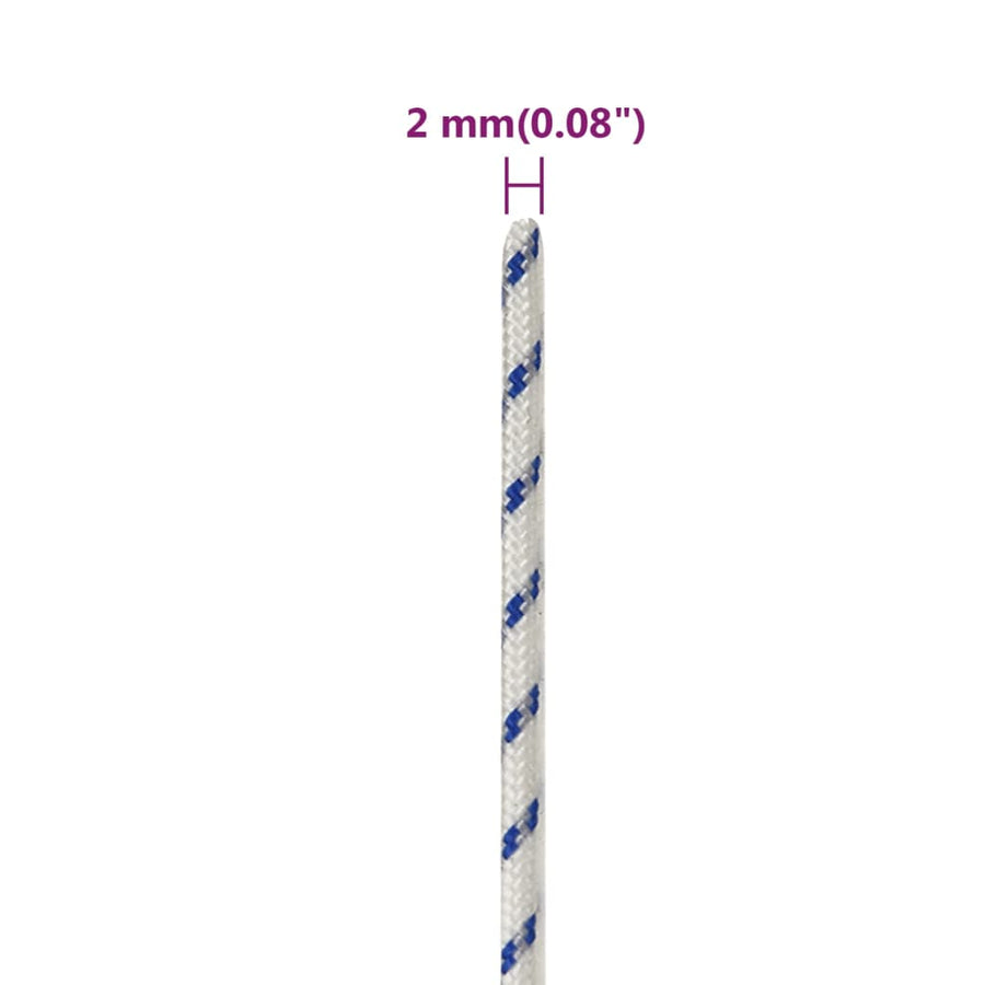 Boot Touw 00 M Polypropyleen Wit En Blauw 2 mm 100 m
